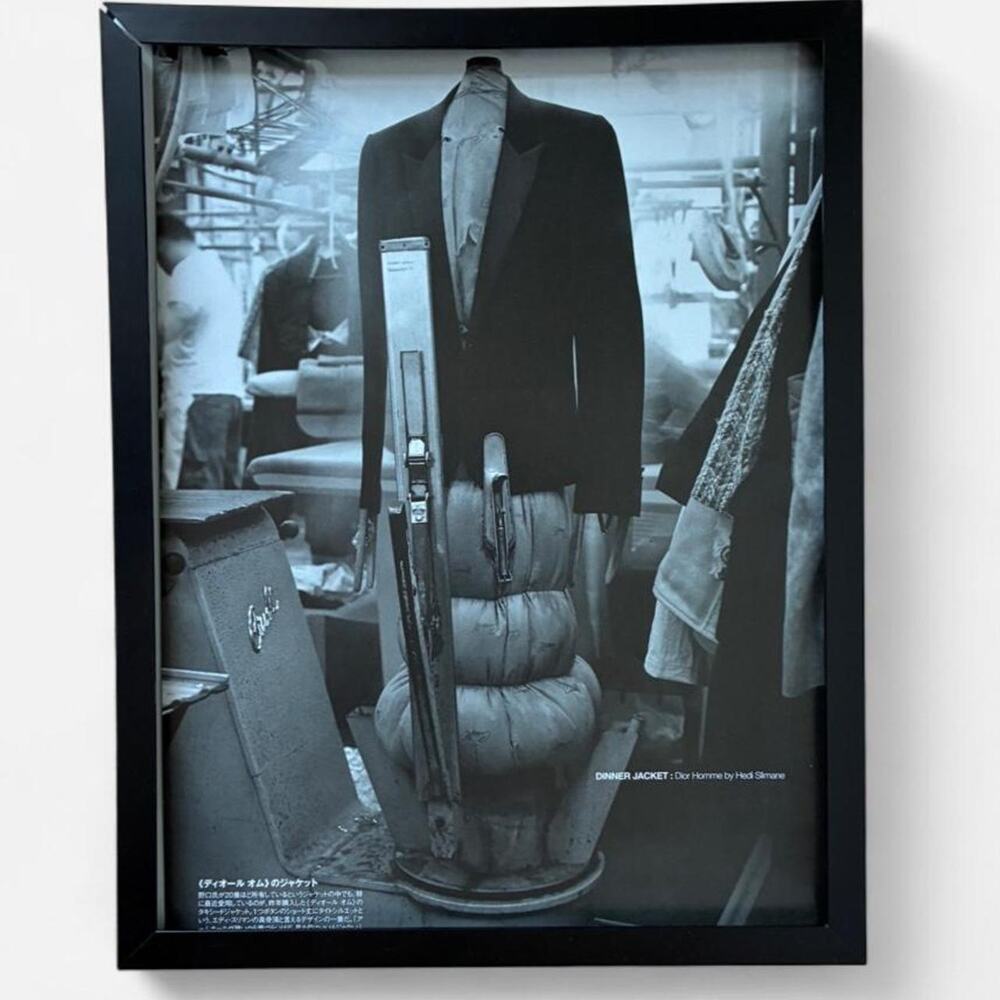 Dior Homme by Hedi Slimane jacket photographed print cutout framed poster 9x11